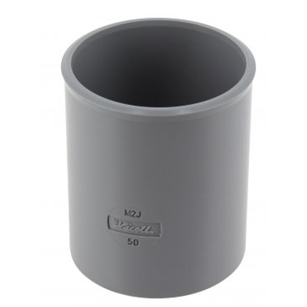 Manchon PVC à coller Femelle/Femelle - diamètre 50 mm - Gris clair