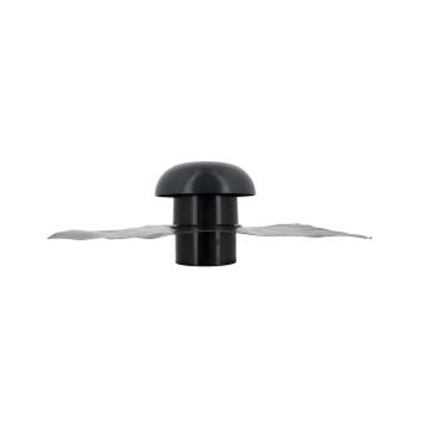 Chapeau de ventilation avec collerette d'étanchéité - diamètre 100 mm - anthracite