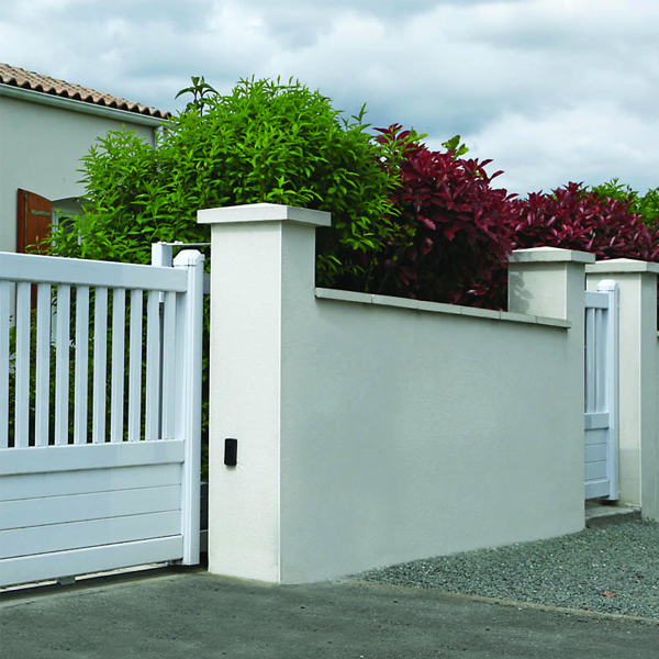 Chaperon de mur lisse et plat en béton - 100,0 CM x 30,0 CM - ép. 4,00 CM - Blanc