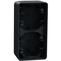 Boîtier 2 postes saillie verticale Schneider Mureva Styl anthracite