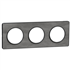 Plaque de finition triple Schneider Odace Touch - ardoise anthracite
