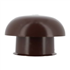 Chapeau de ventilation rond Nicoll - Diamètre 164,5 mm - Sortie 100 mm - Avec moustiquaire - PVC anti-UV - Marron