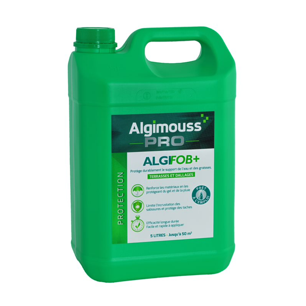 Imperméabilisant dallage et sol extérieur - Algifob + - prêt à l'emploi - bidon de 5 LTR