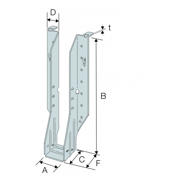 Étrier IUSE acier galvanisé 300 x70 mm Simpson-Strong-Tie IUSE299/73