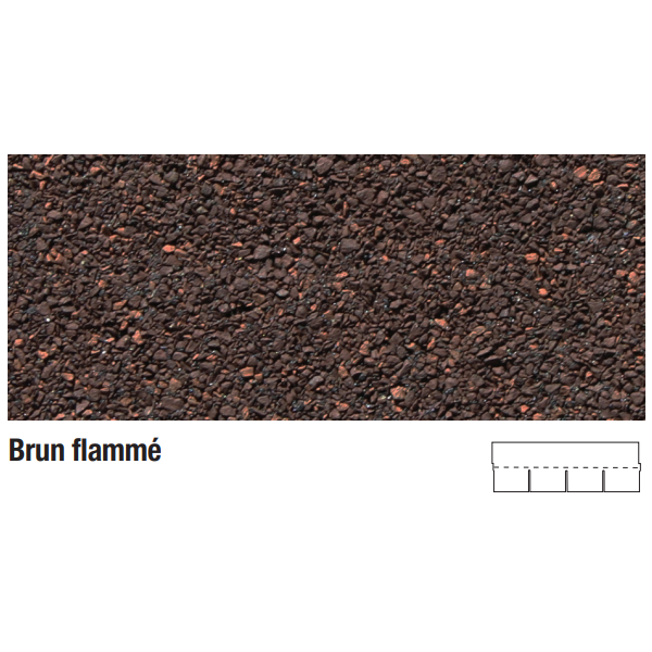 Bardeau bitumeux Sopratuile pour toiture - Brun flammé - 3,05 m²