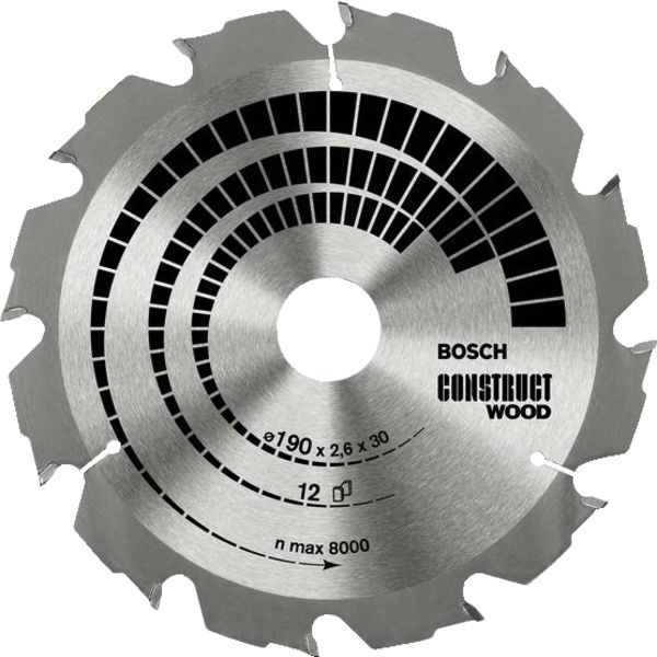 Lame de scie circulaire 190 x 30 mm 12 dents Bosch 2608640633