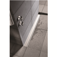 Caniveau de douche Docia à faible hauteur avec grille réversible - ø femelle 40 mm - 95 x 790 mm