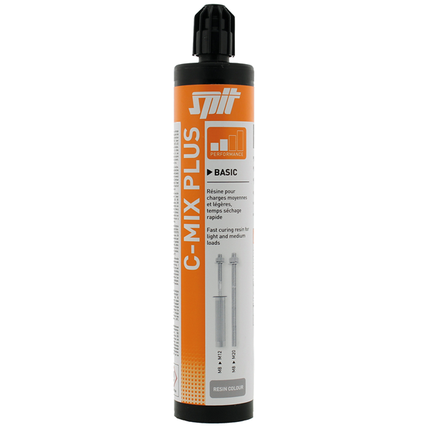 Cartouche scellement chimique C MIX Plus Spit pierre 300 ml + 2 buses