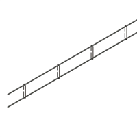Armature de chaînage en épingle E40 - Maille 40 CM - Dim. 4x10 cm - 2 fils de 10mm - Longueur 6 m