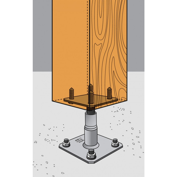 Pied de poteau réglable hauteur 100-150mm Simpson Strong-Tie APB100/150 Simpson-Strong-Tie