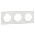 Plaque de finition triple Schneider Odace Styl - blanc brillant