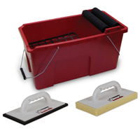 Kit à joint Rubiclean Pro - Rubi - comprenant 1 taloche éponge 1 taloche caoutchouc et 1 bac 68902