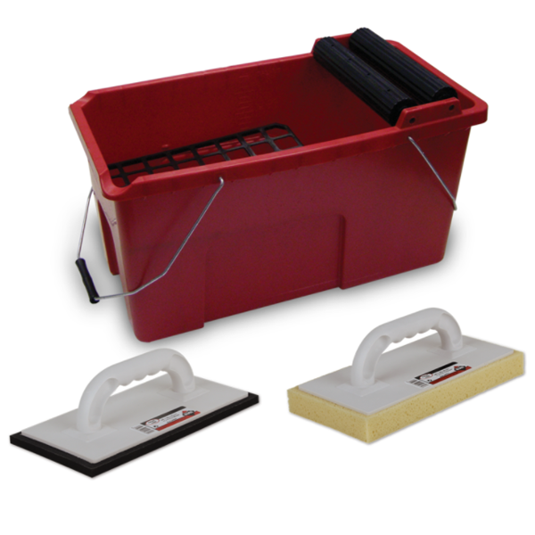 Kit à joint Rubiclean Pro - Rubi - comprenant 1 taloche éponge 1 taloche caoutchouc et 1 bac 68902