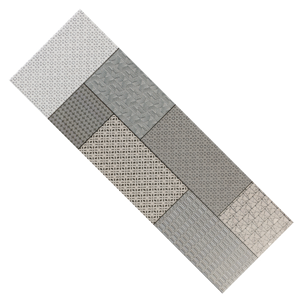 Faïence murale Décor Géo effet béton pour carrelage Cusset - 20 x 60 cm