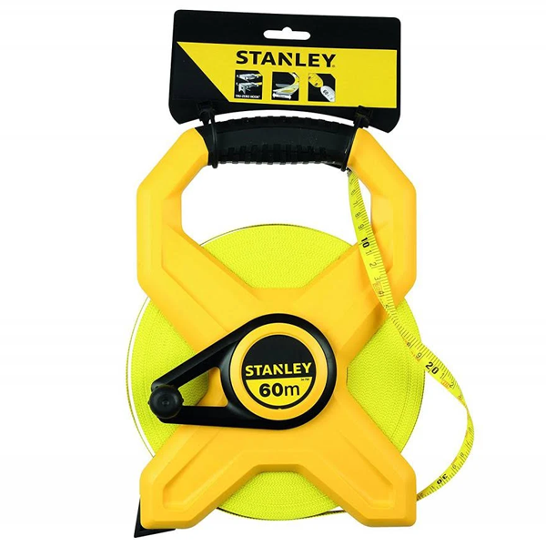 Décamètre mesure longue - Stanley - ruban 60 mètres en fibre de verre classe 3 2-34795
