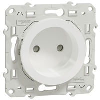 Prise de courant 2P Schneider Odace - blanc - 16 A - 250 V