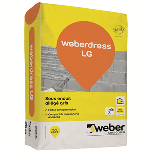 Sous-enduit allégé Weber dress LG