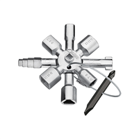Clé universelle Knipex TwinKey armoires systèmes fermeture standard