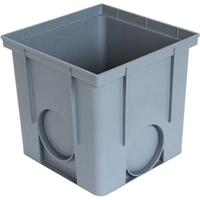 Regard de branchement pour eaux pluviales gris - Nicoll - emboîtures Ø 100 - 25 x 25 cm - hauteur 25 cm