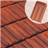 Tuile en terre cuite à emboîtement grand moule faiblement galbée - Marseille Poudenx - Rouge vielli
