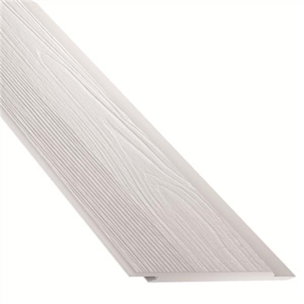 Bardage clin Hardie Plank VL composite CEDAR (aspect bois) - Blanc arctique - x3,6 M