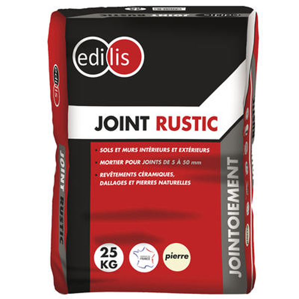Joint rustic Edilis couleur gris sac de 25 kg