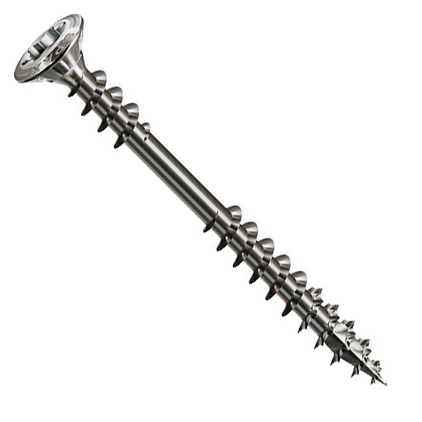Vis de façade - 4.5x70mm double filetage tête bombée en inox A2