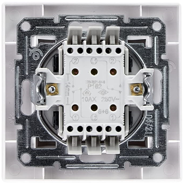 Double va-et-vient Schneider Asfora complet - blanc - 10 A - 230 V