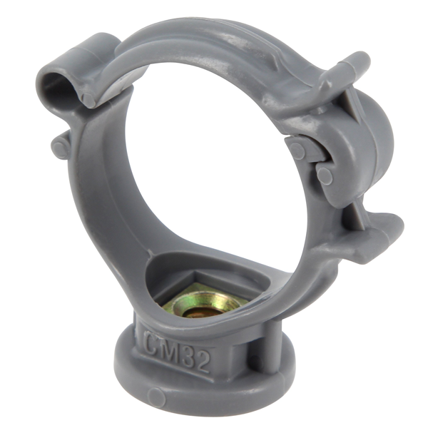 Collier monobloc Nicoll pour système d'évacuation - Diamètre 50 mm - Polypropylène gris - 5 pièces