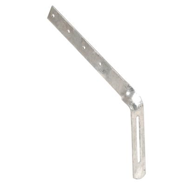 Hampe chantournée Nicoll fixation de gouttière - Longueur sur chevron 225 mm - Réglage 6 cm - Acier galvanisé