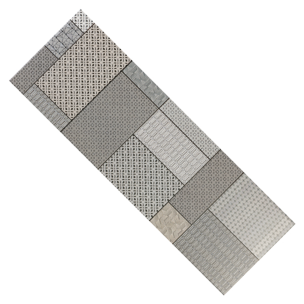 Faïence murale Décor Géo effet béton pour carrelage Cusset - 20 x 60 cm