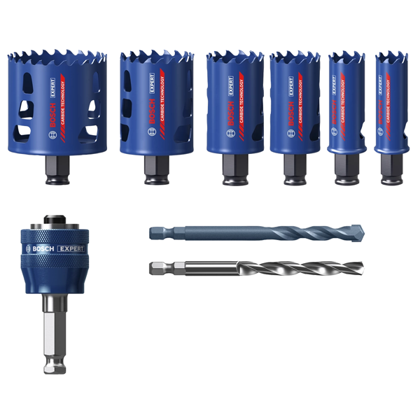 Coffret scies trépans multi-matériaux - Expert Bosch - 22 à 68 mm