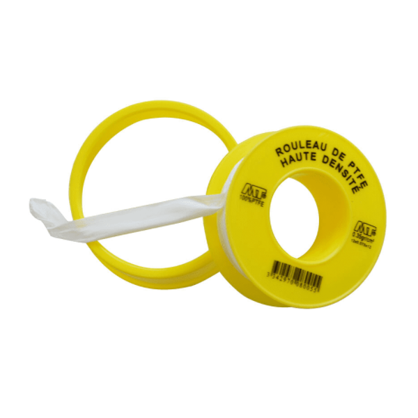 Rouleau d'étanchéité téflon raccords Noyon haute densité 12 m x 12 mm