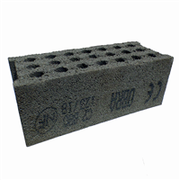 Bloc béton plein allégé perforé B80 Obra 500x200x200 mm