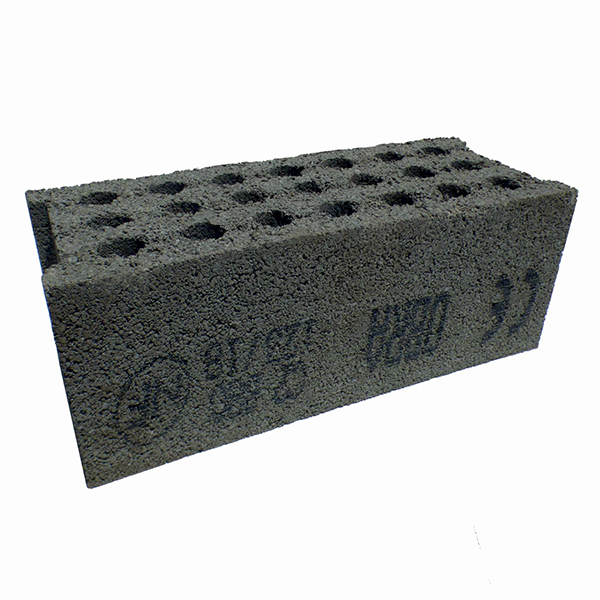 Bloc béton plein allégé perforé B80 Obra 500x200x200 mm