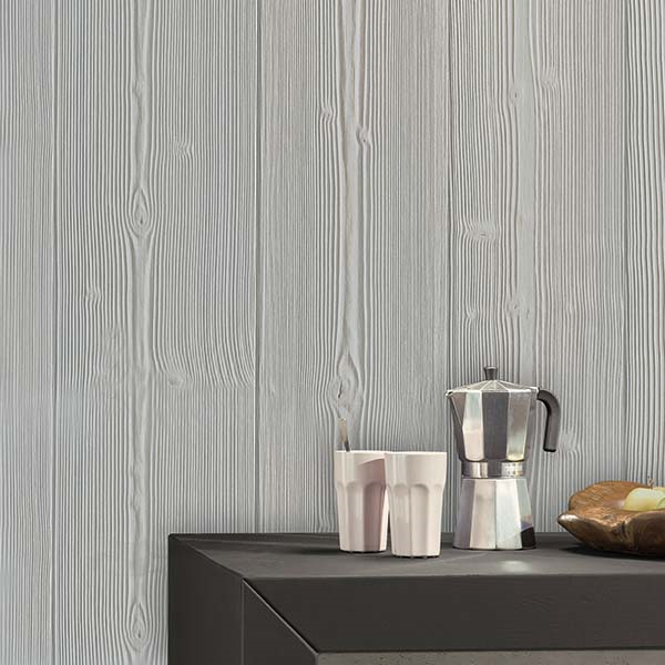 Lambris intérieur en Sapin du Nord brossé ELOS - Gris minéral - 13,6 CM x  L.2.65 M