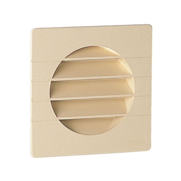 Grille de ventilation spécial façade pour tube PVC - Diamètre 125 mm - Avec moustiquaire - Sable
