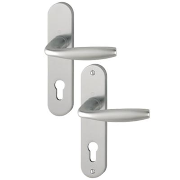 Poignée porte clé I New York Hoppe porte 38-47mm carré 7mm Alu inox