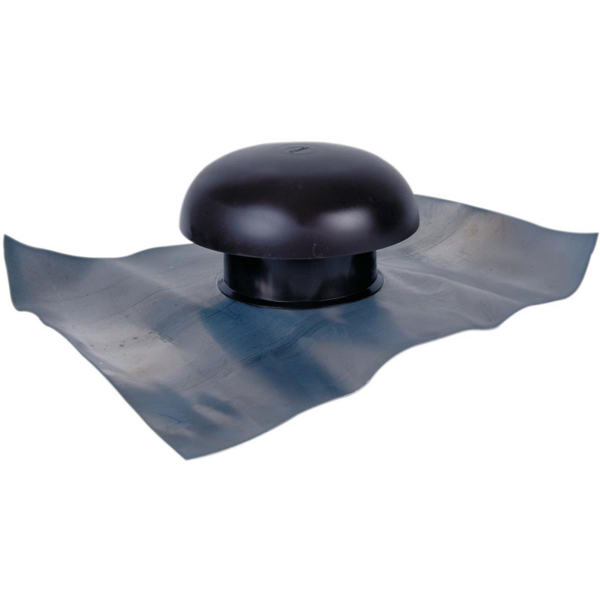 Chapeau de ventilation avec collerette d'étanchéité - diamètre 100 mm - marron