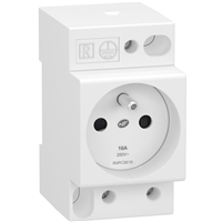 Prise de courant modulaire 2P+T Schneider Resi9 - 250 V - 16 A