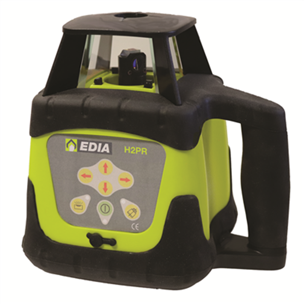 Laser rotatif Edia H2PR double pente tête alu avec batteries et chargeur