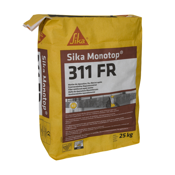 Mortier réparation - Sika MonoTop 311FR - Gris - 25 KG