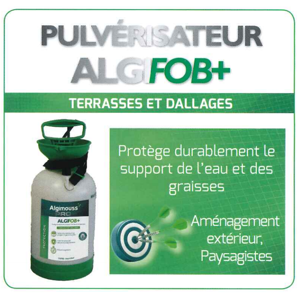 Pulvérisateur Algimouss avec imperméabilisant Algifob+ dallage - 5L
