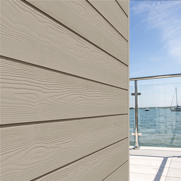 Lame de bardage en fibres-ciment Cedral Click finition relief Brun argile C03