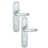 Poignée porte clé L Atlanta Hoppe porte 40-46mm carré 7mm Alu argent