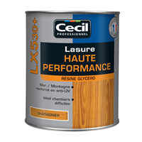 Lasure bois protection élevée Cecil LX530 aspect satin chêne clair 5L