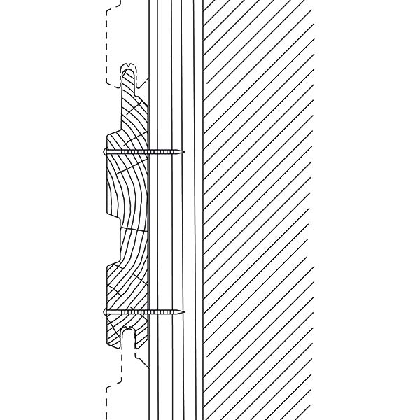 Bardage en Douglas Traité Classe 3 marron TREMOLO - 22,00 MM x 135 MM - Longueur 4,00 M