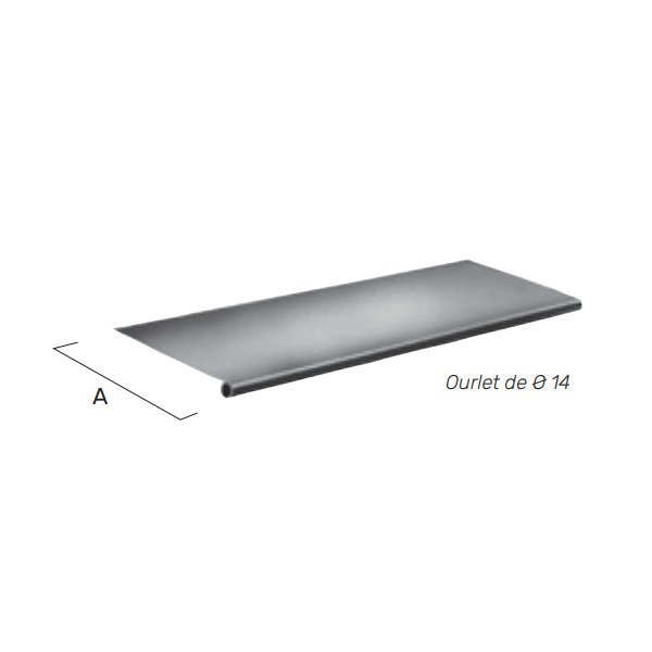 Bande de doublis en zinc VMZINC - développé de 250 MM - ép. 0.65 MM - longueur 2 M