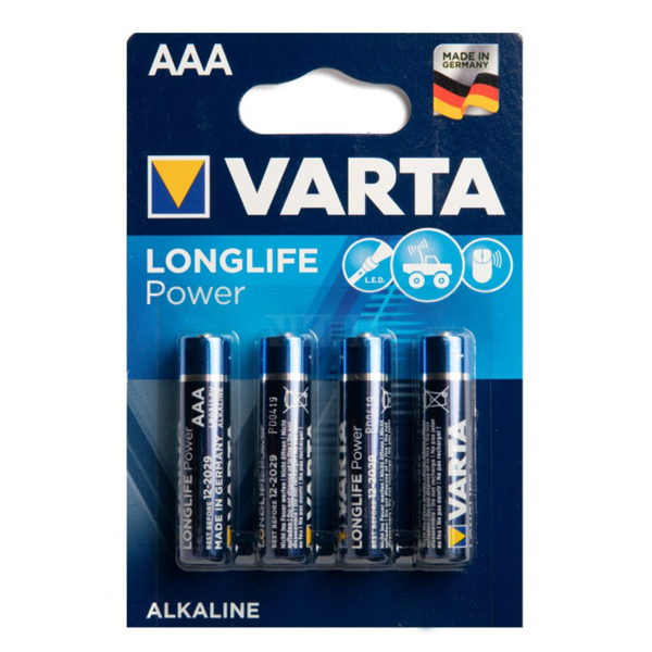 Pile électronique Alcaline LR03  Varta High Energy AAA x4