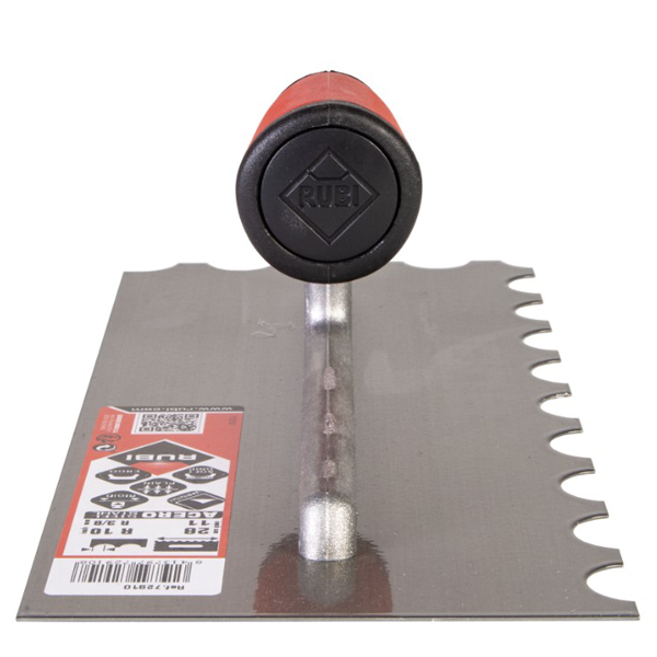 Platoir colle acier manche bi-matière Rubilex ouvert - 28 cm